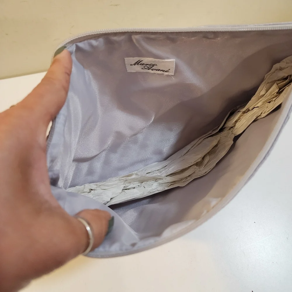Marco Avane Gray Satchel Cosmetic bag NWT